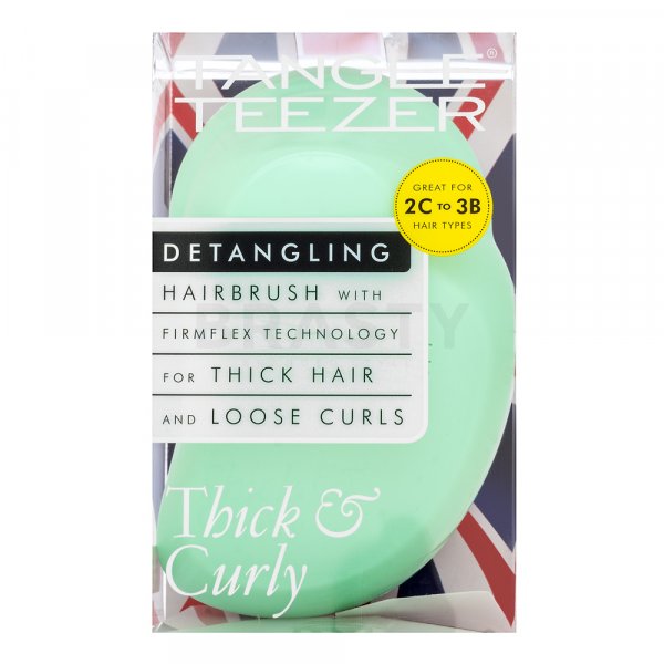 Tangle Teezer Thick & Curly Pixie Green perie de păr DAMAGE BOX