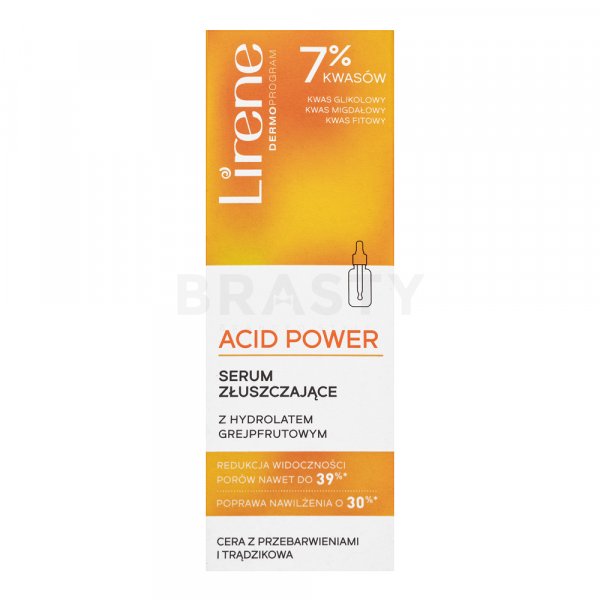 Lirene Acid Power Serum Exfoliating Skin with Discoloration and Acne sérum exfoliante para iluminar la piel para piel problemática 30 ml