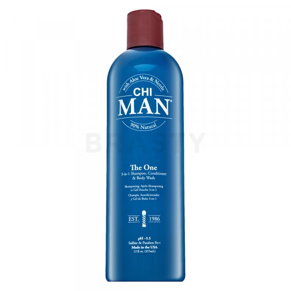 CHI Man The One 3-in-1 Shampoo, Conditioner & Body Wash sampon, kondicionáló és tusfürdő férfiaknak 355 ml