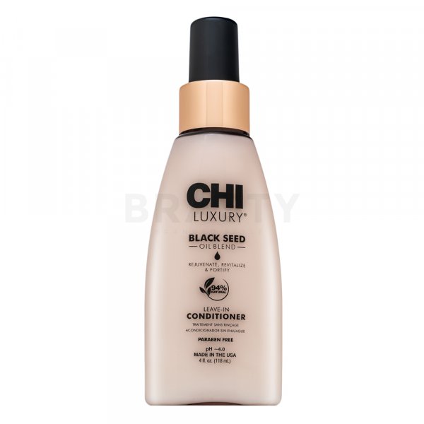 CHI Luxury Black Seed Oil Leave-In Conditioner bezoplachový kondicionér pro hebkost a lesk vlasů 118 ml