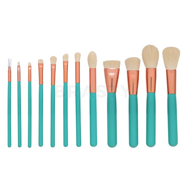 MIMO Makeup Brush Set Turquoise 12 Pcs Brush Set