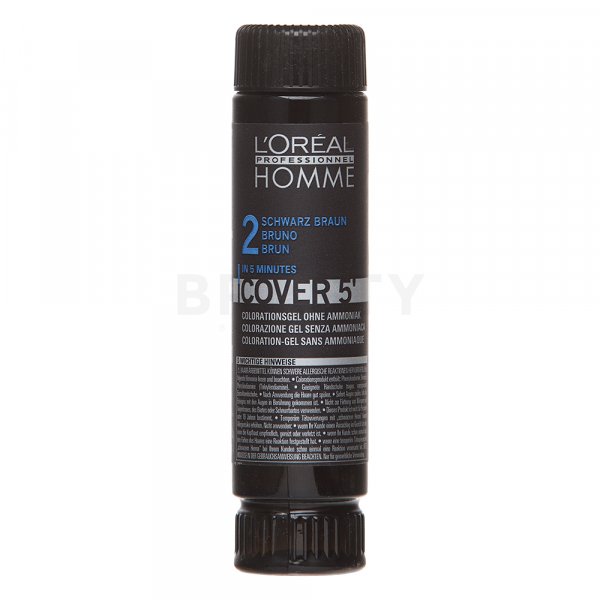 L´Oréal Professionnel Homme Cover 5 barva na vlasy No. 2 Black - Brown 3 x 50 ml