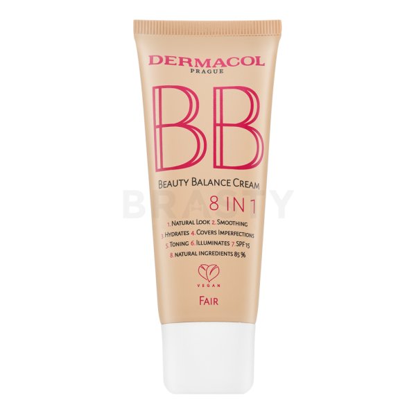 Dermacol BB Beauty Balance Cream 8in1 BB cream for unified and lightened skin Fair 30 ml
