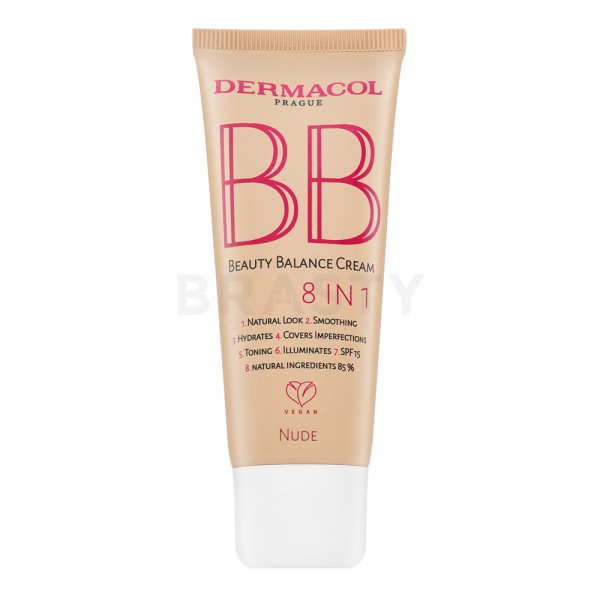 Dermacol BB Beauty Balance Cream 8in1 BB krem z ujednolicającą i rozjaśniającą skórę formułą Nude 30 ml