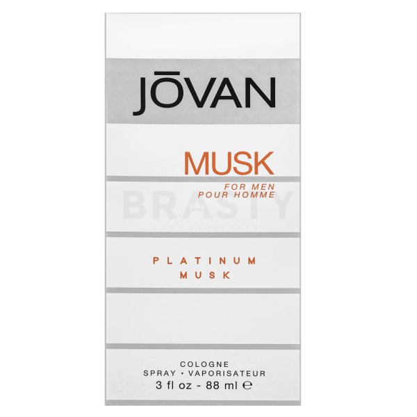 Jovan Musk Platinum Musk Eau de Cologne para hombre 88 ml