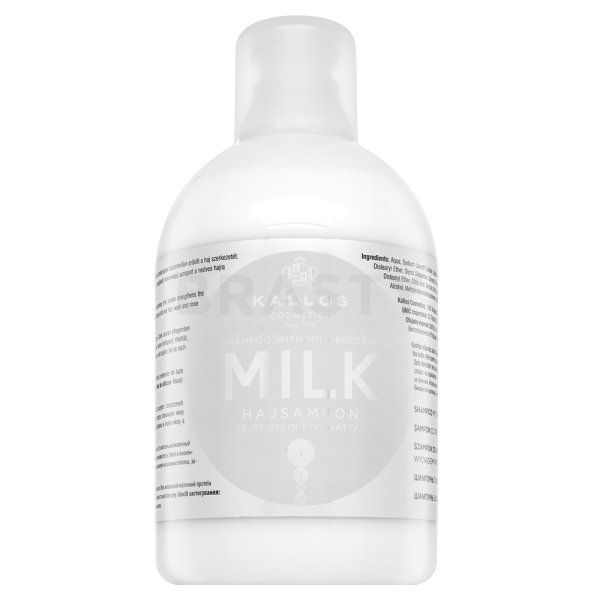 Kallos Milk Shampoo Champú fortificante Para cabello seco y dañado 1000 ml