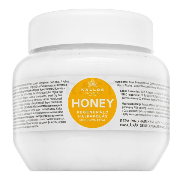 Kallos Honey Repairing Hair Mask mască hrănitoare pentru păr uscat si deteriorat 275 ml