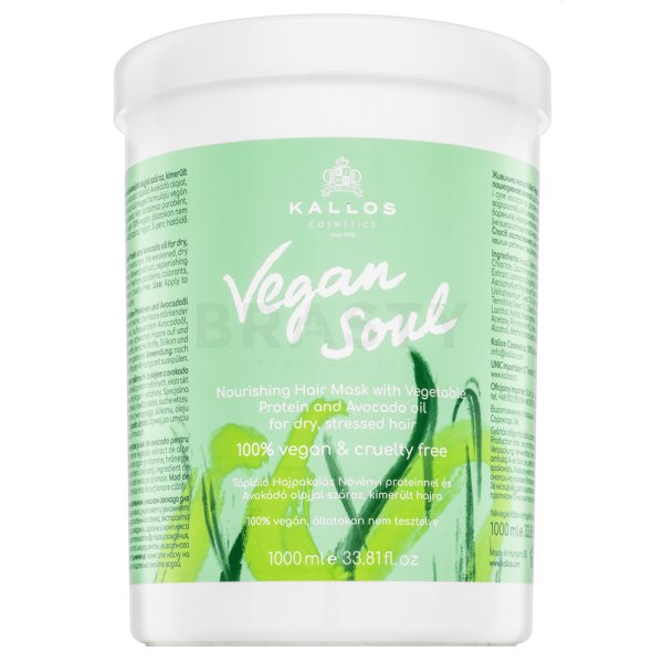 Kallos Vegan Soul Nourishing Hair Mask negovalna maska za vse vrste las 1000 ml