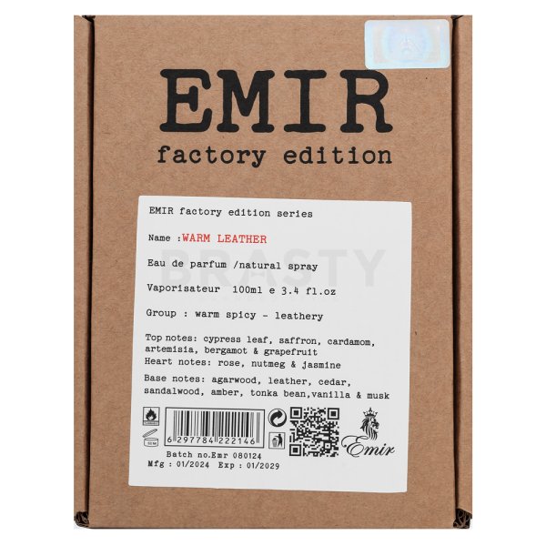 Emir Warm Leather Factory Edition Eau de Parfum uniszex Extra Offer 2 100 ml