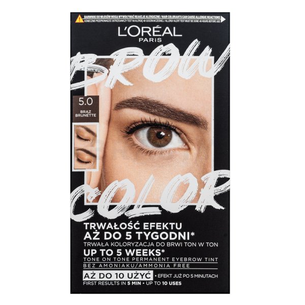 L´Oréal Paris Brow Color Semi-Permanent Eyebrow Tint polpermanentna barva za obrvi 5.0 Brunette