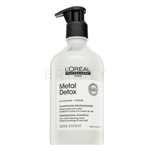 L´Oréal Professionnel Série Expert Metal Detox Professional Shampoo Anti-metal Cleasing Cream Reinigungsshampoo für Glanz und Schutz des gefärbten Haars 500 ml