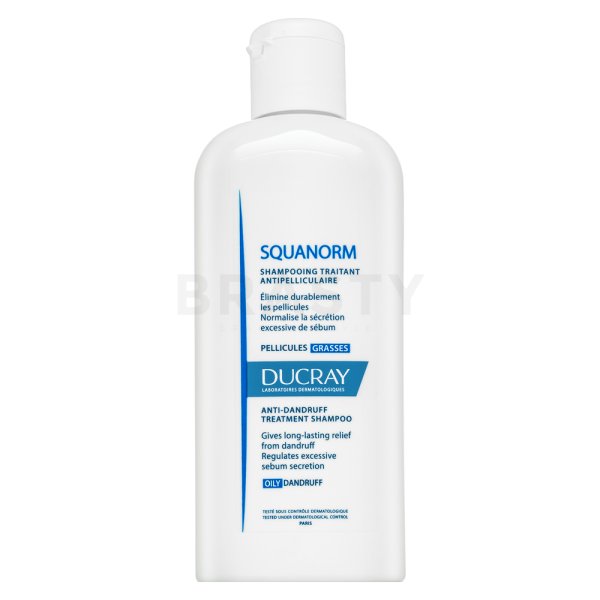 Ducray Squanorm Anti-Dandruff Treatment Shampoo posilující šampon proti lupům pro normální až mastné vlasy 200 ml
