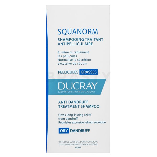 Ducray Squanorm Anti-Dandruff Treatment Shampoo szampon wzmacniający przeciw łupieżowi do włosów normalnych i przetłuszczających się 200 ml
