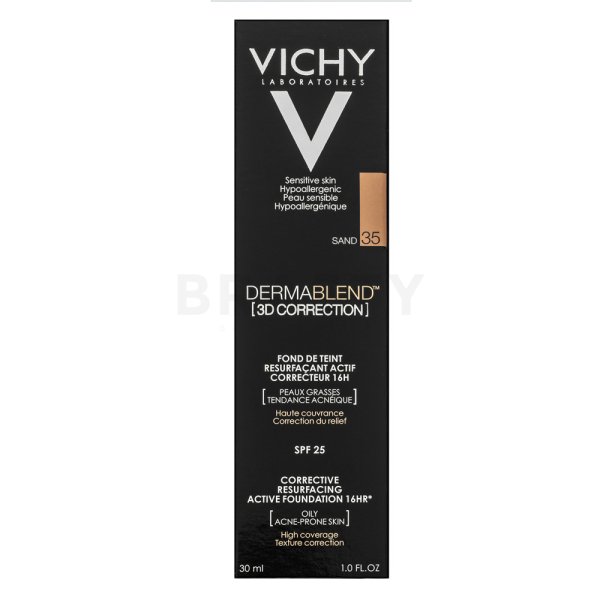 Vichy Dermablend 3D Correction machiaj persistent împotriva imperfecțiunilor pielii 35 Sand 30 ml