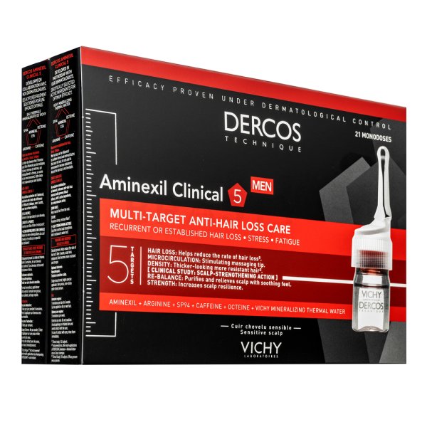 Vichy Dercos Men Aminexil Clinical 5 vlasová kúra proti vypadávaniu vlasov 21x6 ml