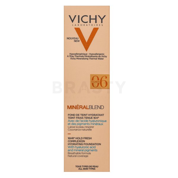Vichy Mineralblend Fluid Foundation fond de ten lichid cu efect de hidratare 06 Ocher 30 ml