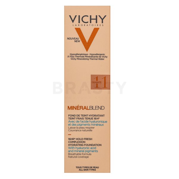 Vichy Mineralblend Fluid Foundation fondotinta liquido con effetto idratante 11 Granite 30 ml