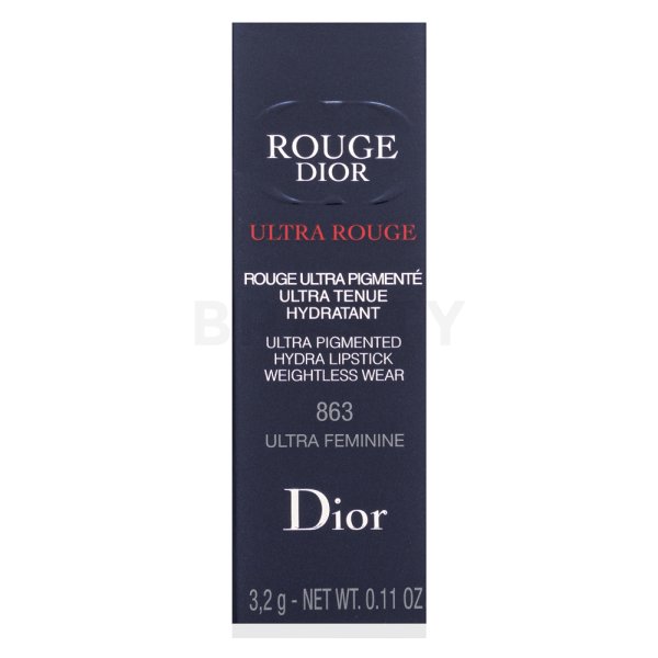 Dior (Christian Dior) Ultra Rouge Lipstick hosszan tartó rúzs 863 Ultra Feminine 3,2 g