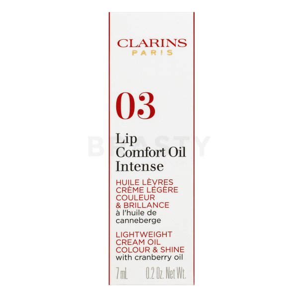 Clarins Lip Comfort Oil Intense lesk na pery s hydratačným účinkom 03 Intense Raspberry 7 ml