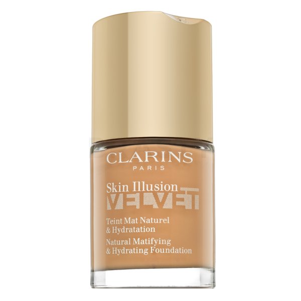 Clarins Skin Illusion Velvet Natural Matifying & Hydrating Foundation fondotinta liquido con un effetto opaco 108W Sand 30 ml