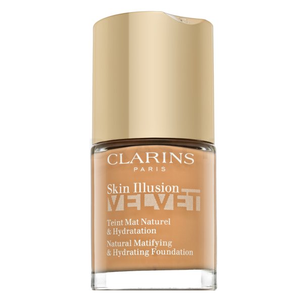 Clarins Skin Illusion Velvet Natural Matifying & Hydrating Foundation tekutý make-up s matujícím účinkem 110N Honey 30 ml