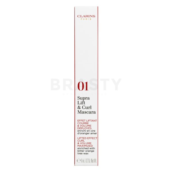 Clarins Supra Lift & Curl Mascara tusz wydłużający i podkręcający rzęsy 01 Intense Black 8 ml