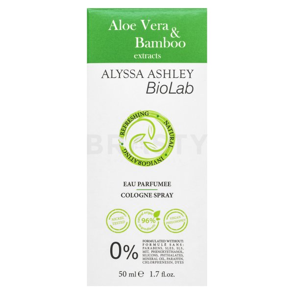 Alyssa Ashley Biolab Aloe Vera & Bamboo kolínská voda unisex 50 ml