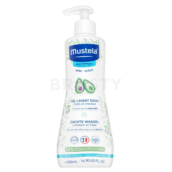 Mustela Bébé Gentle Cleansing Gel shampoo e gel doccia 2in1 per bambini 500 ml