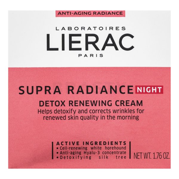 Lierac Supra Radiance Nuit Créme Rénovatrice Détox noční krém proti stárnutí pleti 50 ml