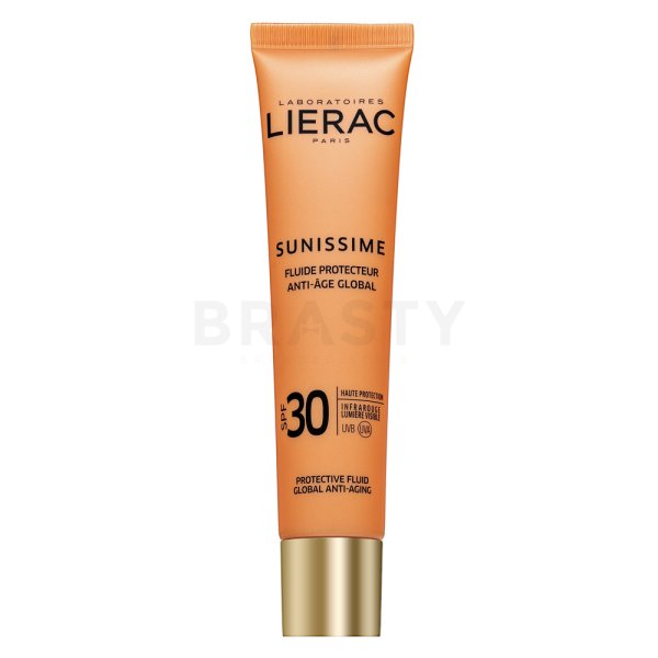 Lierac Sunissime fluid protector și hidratant Protective Fluid Global Anti-Aging SPF30 40 ml