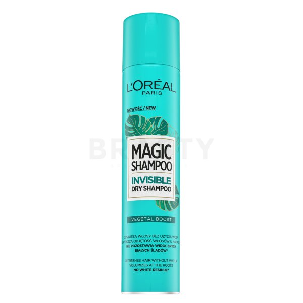 L´Oréal Paris Magic Shampoo Invisible Dry Shampoo Vegetal Boost suchý šampon pro rychle se mastící vlasy 200 ml