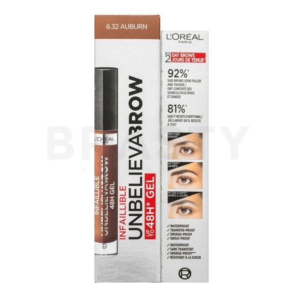 L´Oréal Paris Unbelieva Brow Gel gel pro úpravu obočí 104 Chatain/6.32 Auburn 3,5 ml