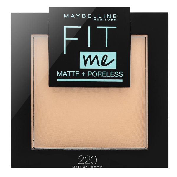 Maybelline Fit Me! Matte + Poreless 220 Natural Beige пудра с матиращо действие 9 g