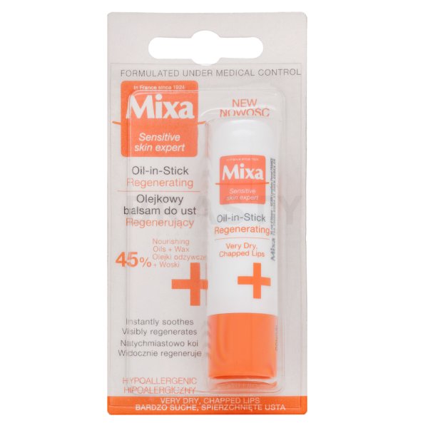 Mixa Oil Lip Balm Regenerating tápláló ajakbalzsam 4,7 ml