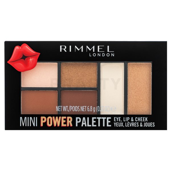 Rimmel London Mini Power Palette paletka očních stínů 002 Sassy 6,8 g