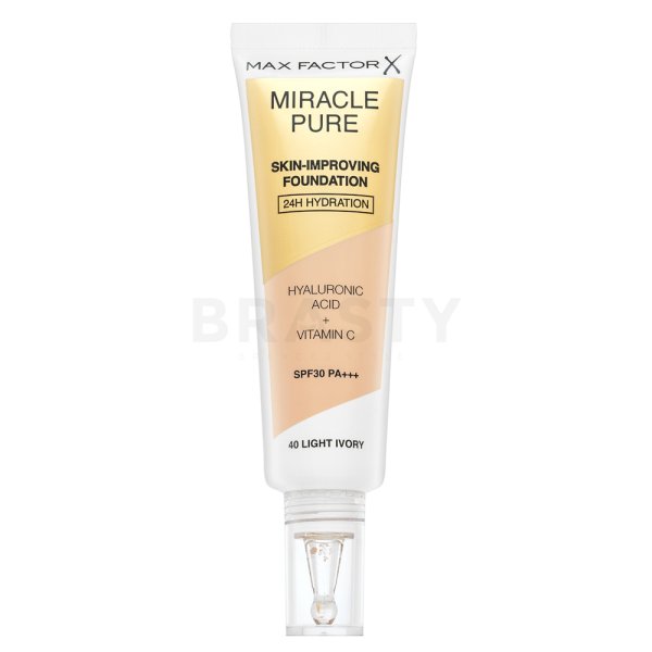 Max Factor Miracle Pure Skin langanhaltendes Make-up mit Hydratationswirkung 40 Light Ivory 30 ml