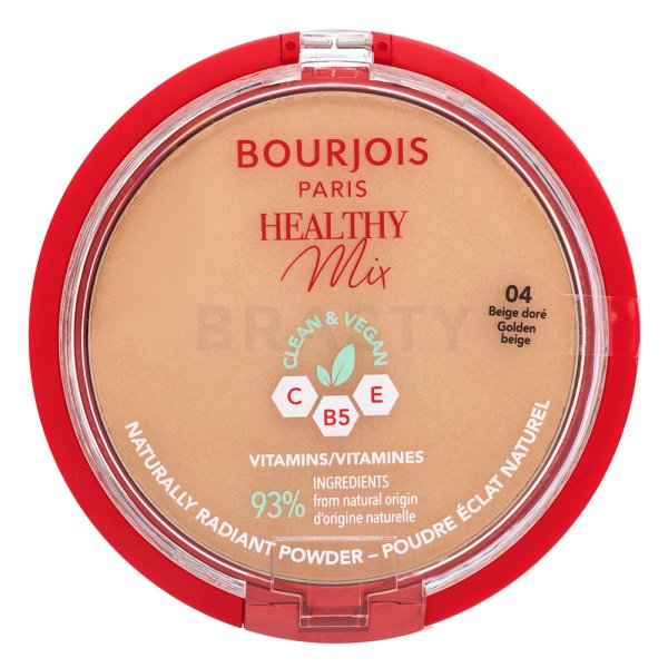 Bourjois Healthy Mix Clean & Vegan Powder púder matt hatású 04 Golden Beige 10 g