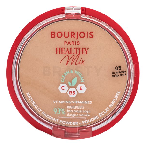 Bourjois Healthy Mix Clean & Vegan Powder púder matt hatású 05 Deep Beige 10 g