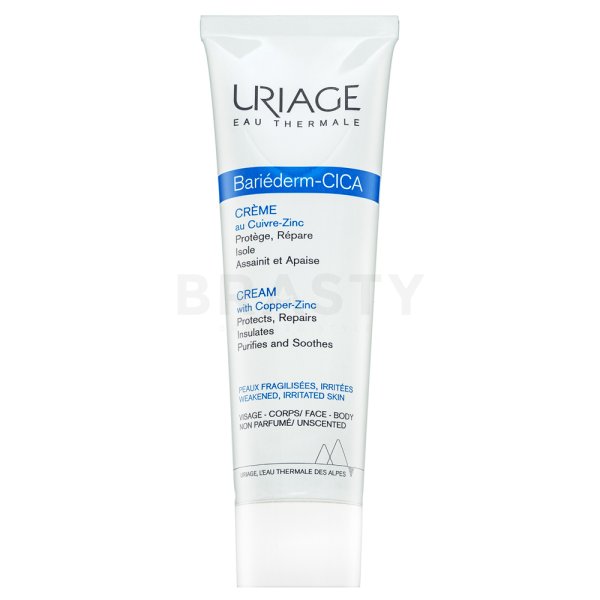 Uriage Bariederm Repairing Cica-cream With Cu-Zn soothing emulsion for skin renewal 100 ml