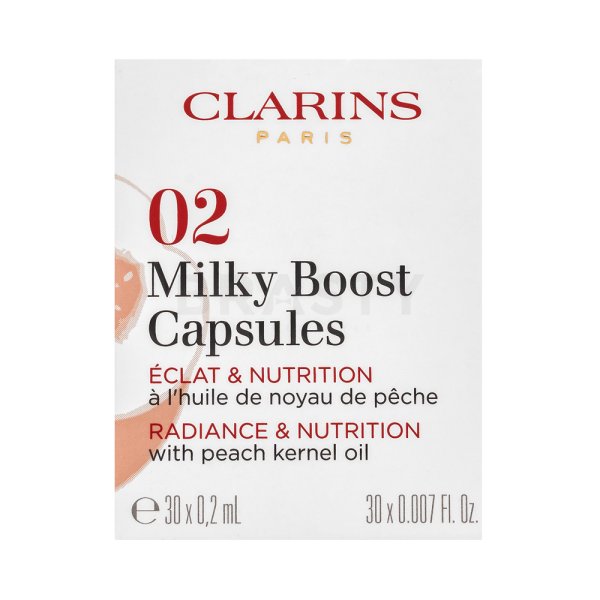 Clarins Milky Boost Capsules tekutý make-up pro sjednocenou a rozjasněnou pleť 02 30 x 0,2 ml