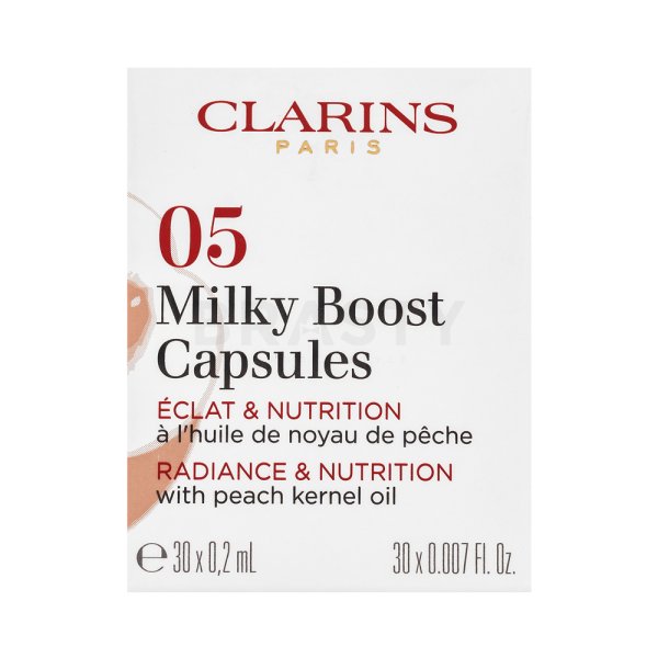 Clarins Milky Boost Capsules fond de ten lichid pentru o piele luminoasă și uniformă 05 30 x 0,2 ml