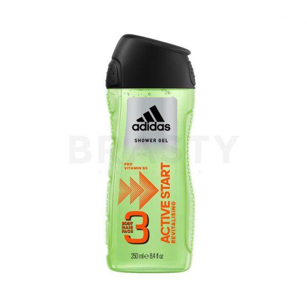 Adidas 3 Active Start gel doccia da uomo 250 ml