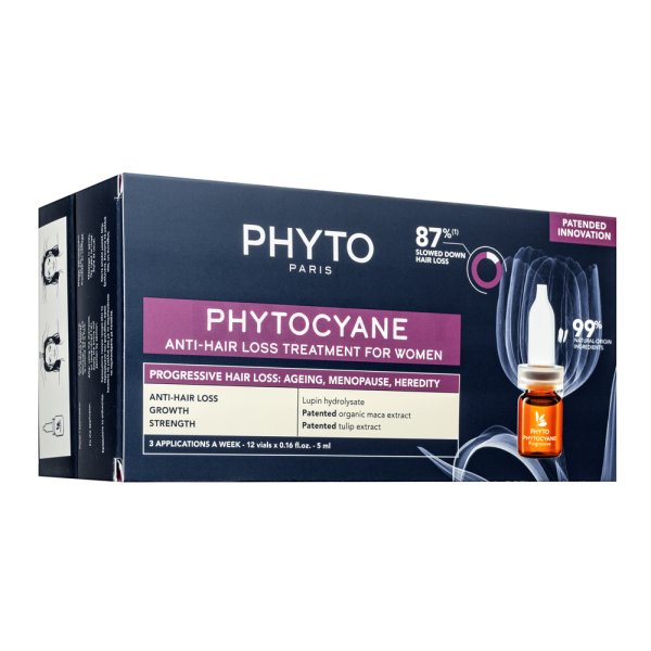 Phyto Phyto Cyane Progressive Hair-Loss Treatment for Women tratament pentru păr impotriva căderii părului 12 x 5 ml