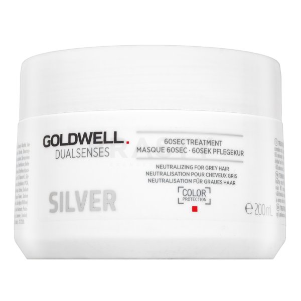Goldwell Dualsenses Silver 60sec Treatment vyživující maska s barevnými pigmenty pro platinově blond a šedivé vlasy 200 ml