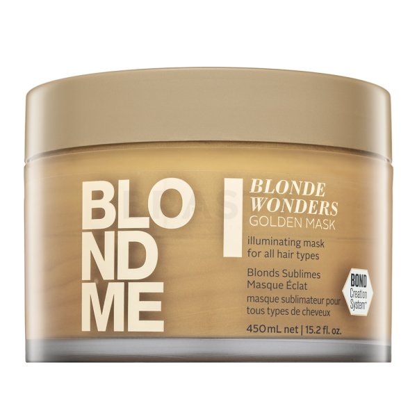 Schwarzkopf Professional BlondMe Blonde Wonders Golden Mask Mascarilla capilar nutritiva Para el renacimiento de tonos cálidos de cabello rubio 450 ml