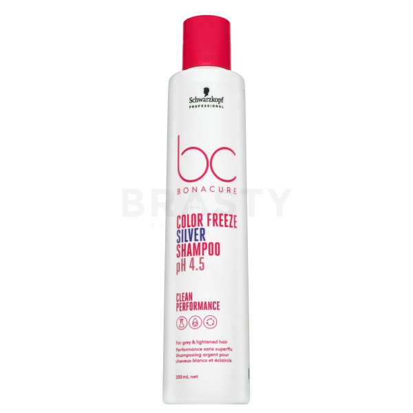 Schwarzkopf Professional BC Bonacure Color Freeze Silver Shampoo pH 4.5 Clean Performance getinte shampoo voor platinablond en grijs haar 250 ml