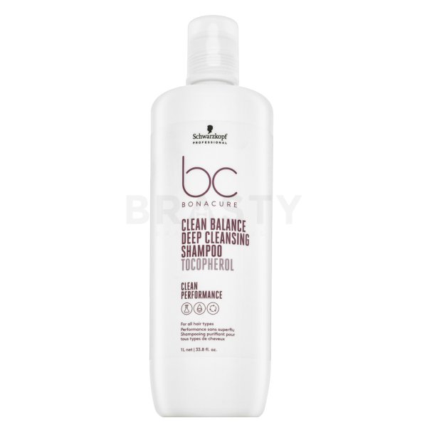 Schwarzkopf Professional BC Bonacure Clean Balance Deep Cleansing Shampoo Tocopherol diepreinigende shampoo voor alle haartypes 1000 ml