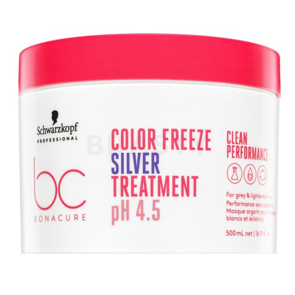 Schwarzkopf Professional BC Bonacure Color Freeze Silver Treatment pH 4.5 Clean Performance maszk a sárga tónusok semlegesítésére 500 ml