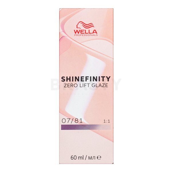 Wella Professionals Shinefinity Zero Lift Glaze profesjonalna demi- permanentna farba do włosów 07/81 Smoky Opal 60 ml