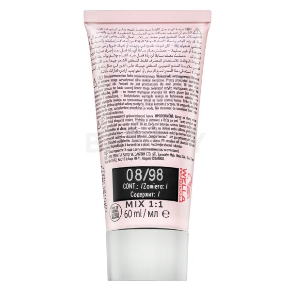 Wella Professionals Shinefinity Zero Lift Glaze coloración demipermanente profesional 08/98 Silver Pearl 60 ml